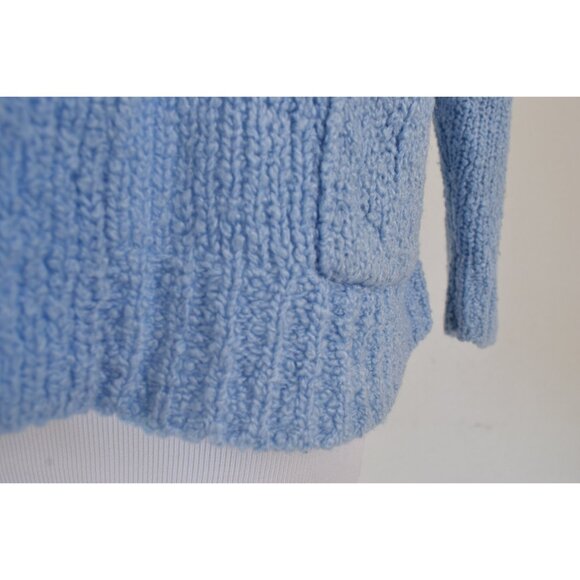 Vintage Powder Blue‎ Granny Sweater | 80s acrylic sweater size S - Picture 6 of 10